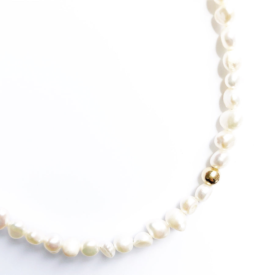 GINA WHITE PEARL NECKLACE